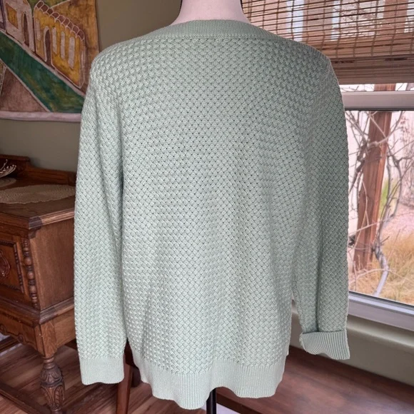 L.L. Bean Basketweave Boatneck Sweater - Picture 3 of 10